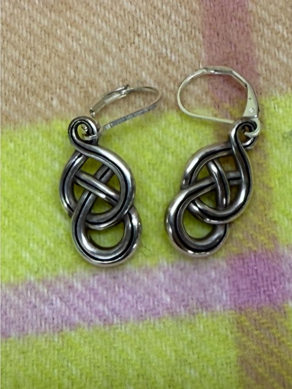 Brighton Knot Drop Earrings - Blackened Silver